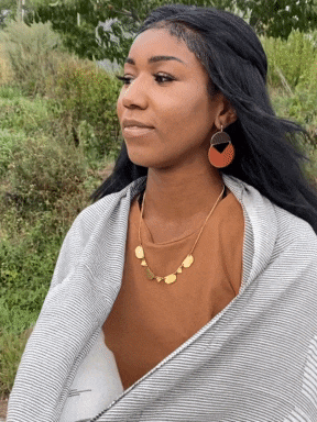 Painted Moon Earrings - Daybreak or Harvest Moon