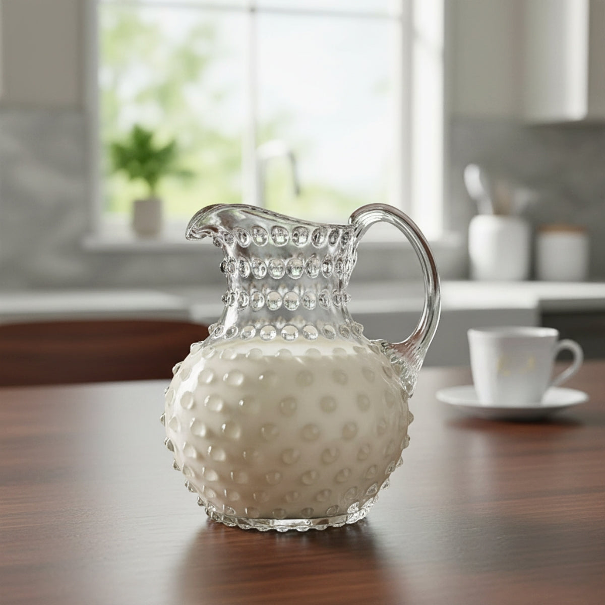 Hobnail Jug - Creamer - Clear Quartz