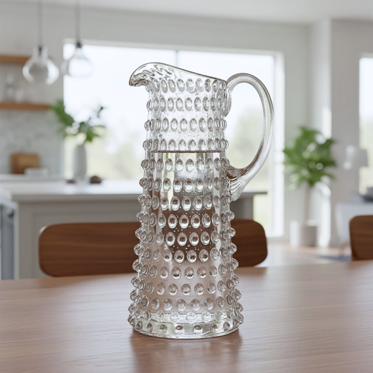 Hobnail Jug - Tall - Clear Quartz