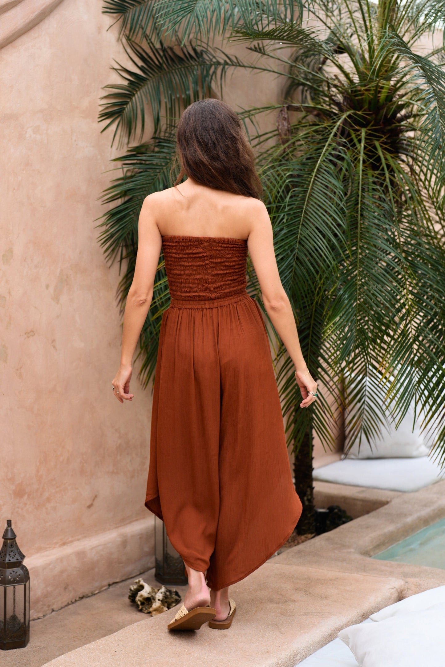 Winona Smocked Tube Top & Asymmetrical Pants Set