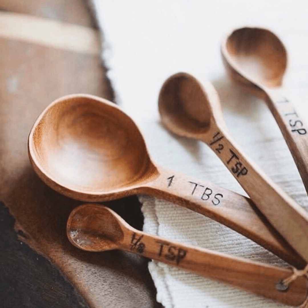 Hand Carved Wood Measuring Spoon Set - Osadia Concept Store