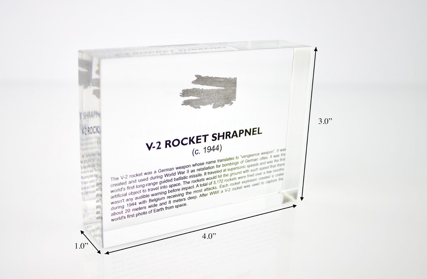 V-2 Rocket Shrapnel Artifact Display