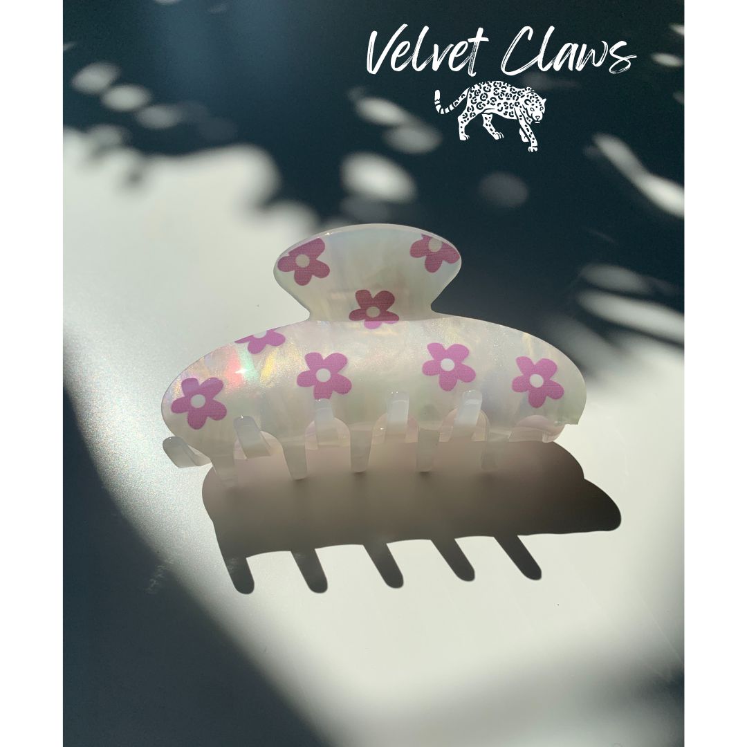 Velvet Claws Hair Clip | The McKenzie in Purple Flower Hair Claw