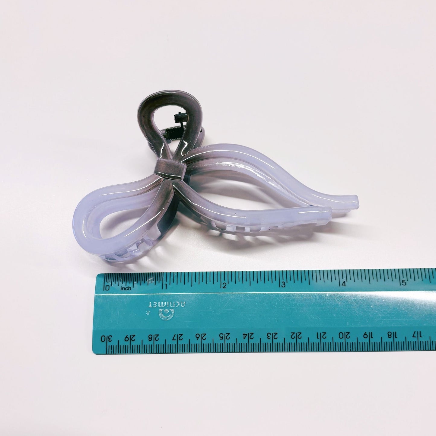 Velvet Claws Mini Coquette Bow in Violet Ombre Hair Clip | Claw Clip in Velvet Travel Bag