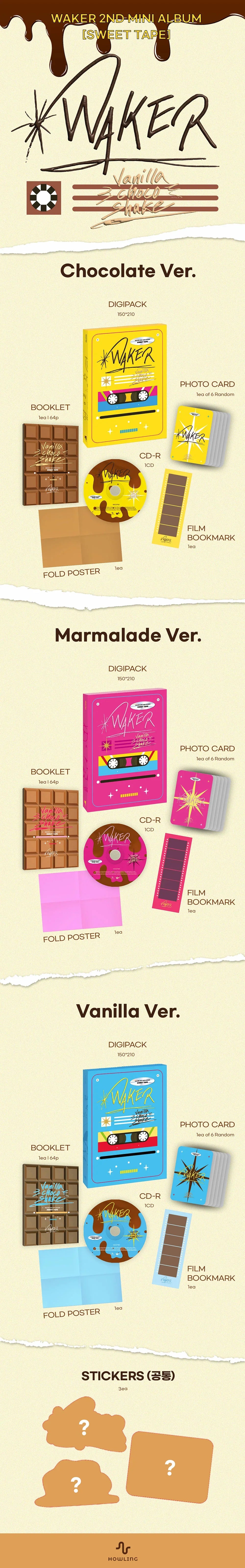 Waker 2nd Mini Album - Sweet Tape
