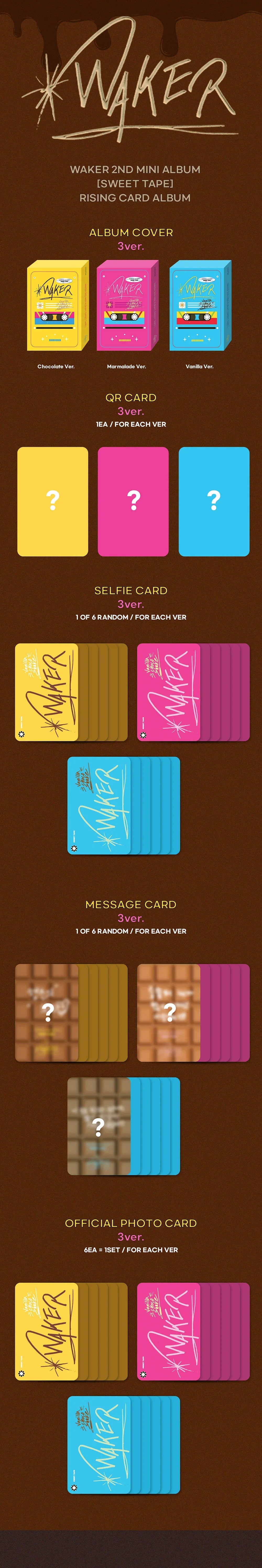Waker 2nd Mini Album - Sweet Tape (Rising Card Album)