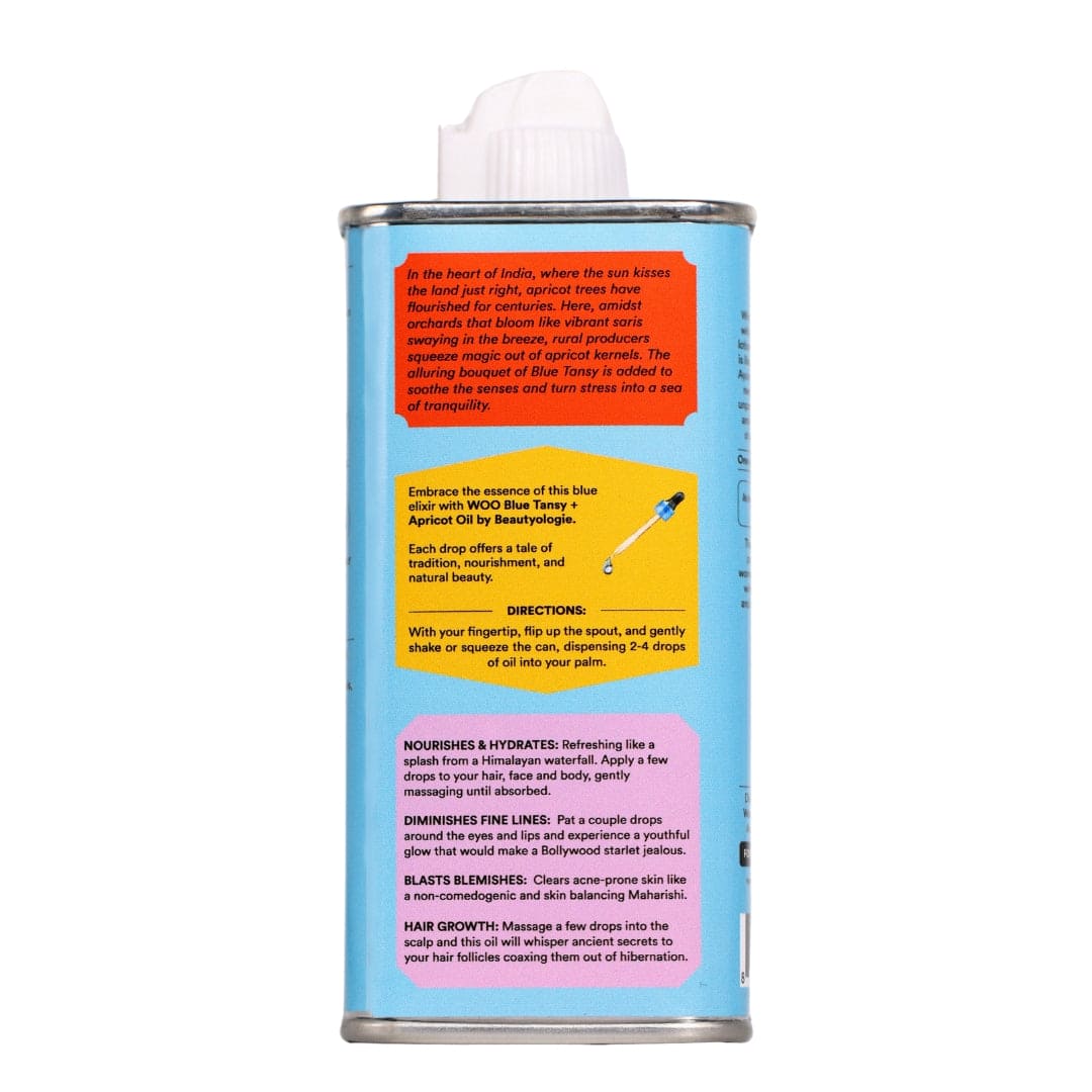 Blue Tansy + Apricot Oil, 100% Organic