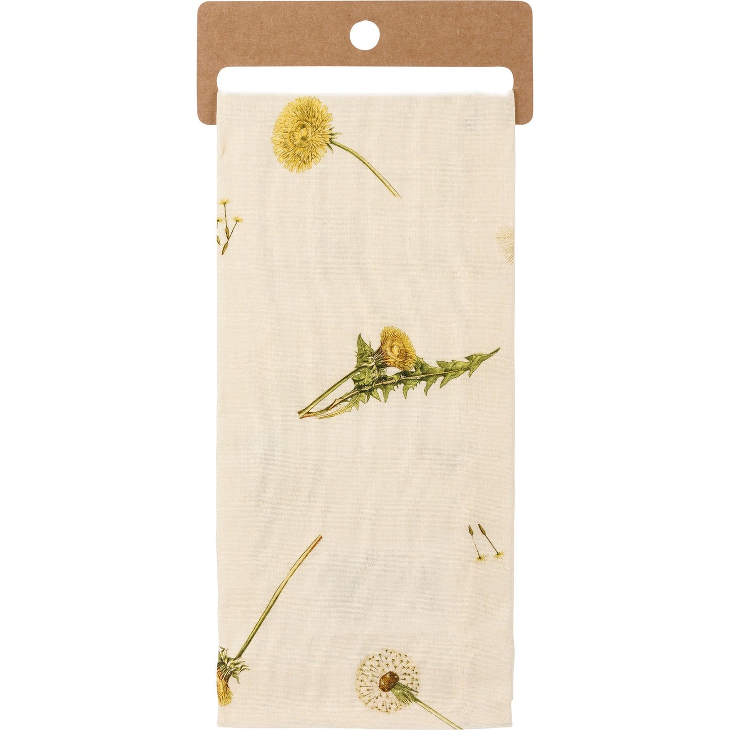 Well That's Just Dandy Punny Dandelion Dish Cloth Towel | Cotton Linen Novelty Tea Towel | Cute Kitchen Hand Towel | 18" x 28"