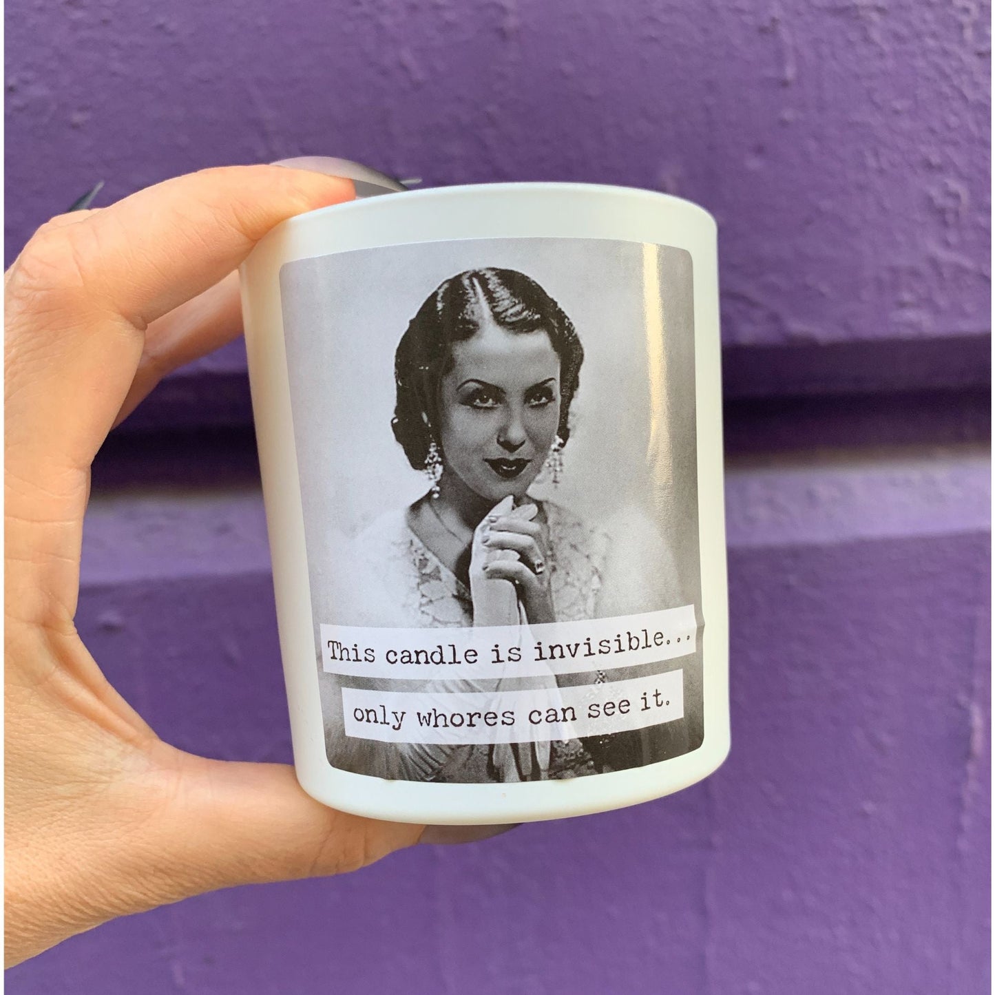 Whores Candle | Vintage Photograph Double Sided Design | Soy Wax Lavender Jasmine Scent
