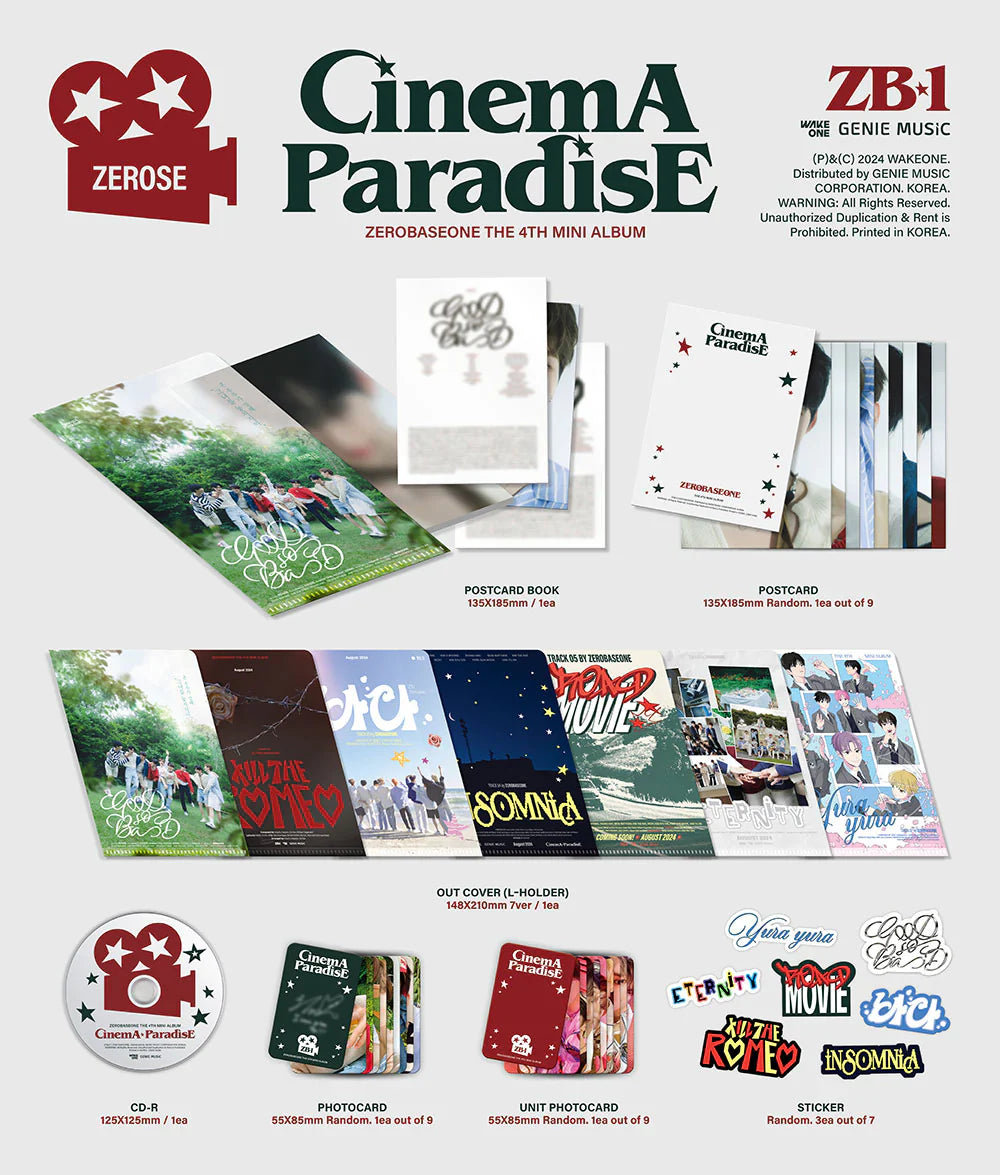 Zerobaseone 4th Mini Album - Cinema Paradise (Zerose Ver)