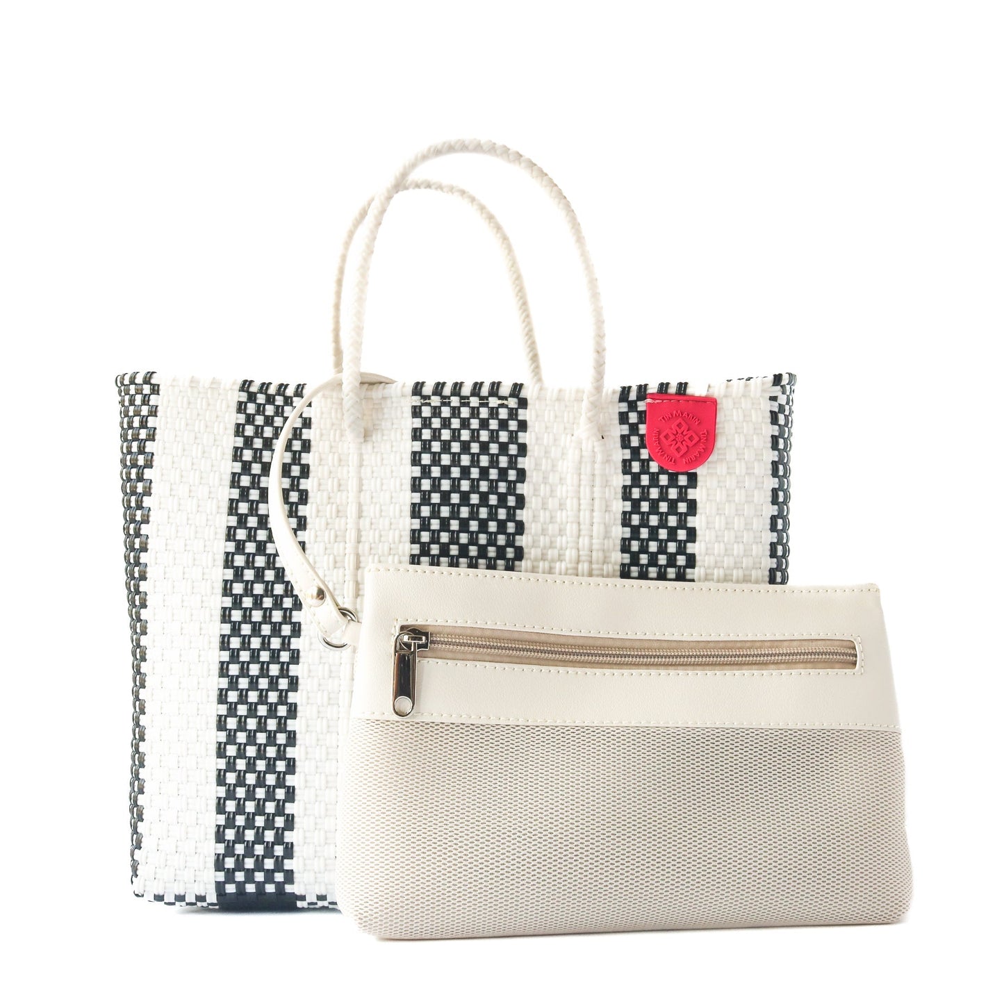 Zebra Medium Woven Resort Crossbody Bag