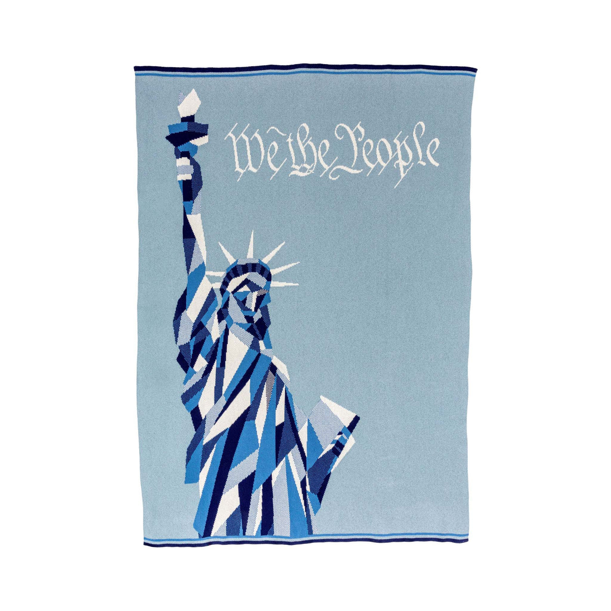 Statue of Liberty | We the People - Cotton Sustainable Knit Modern Throw Blanket