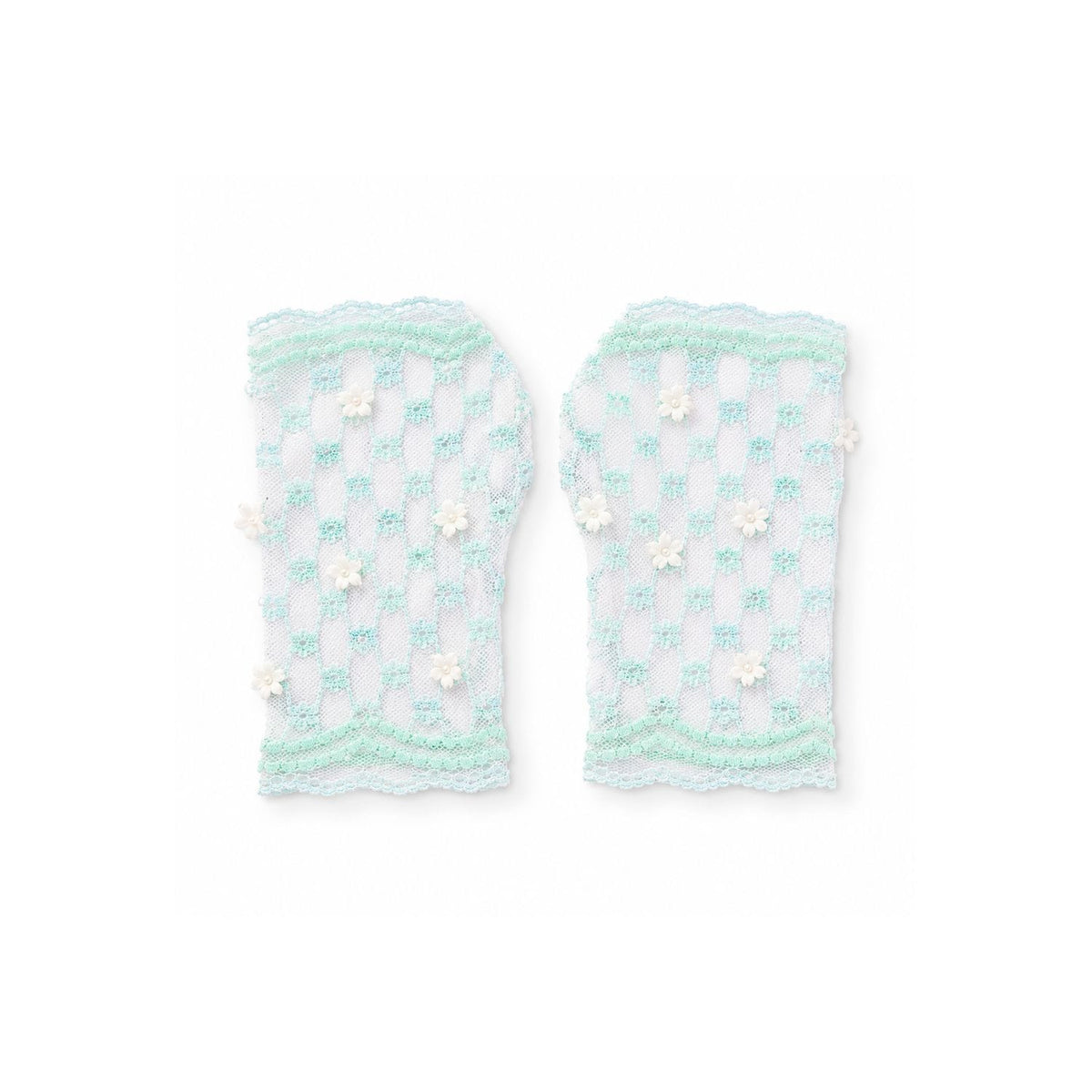 Pastel Floral lace gloves