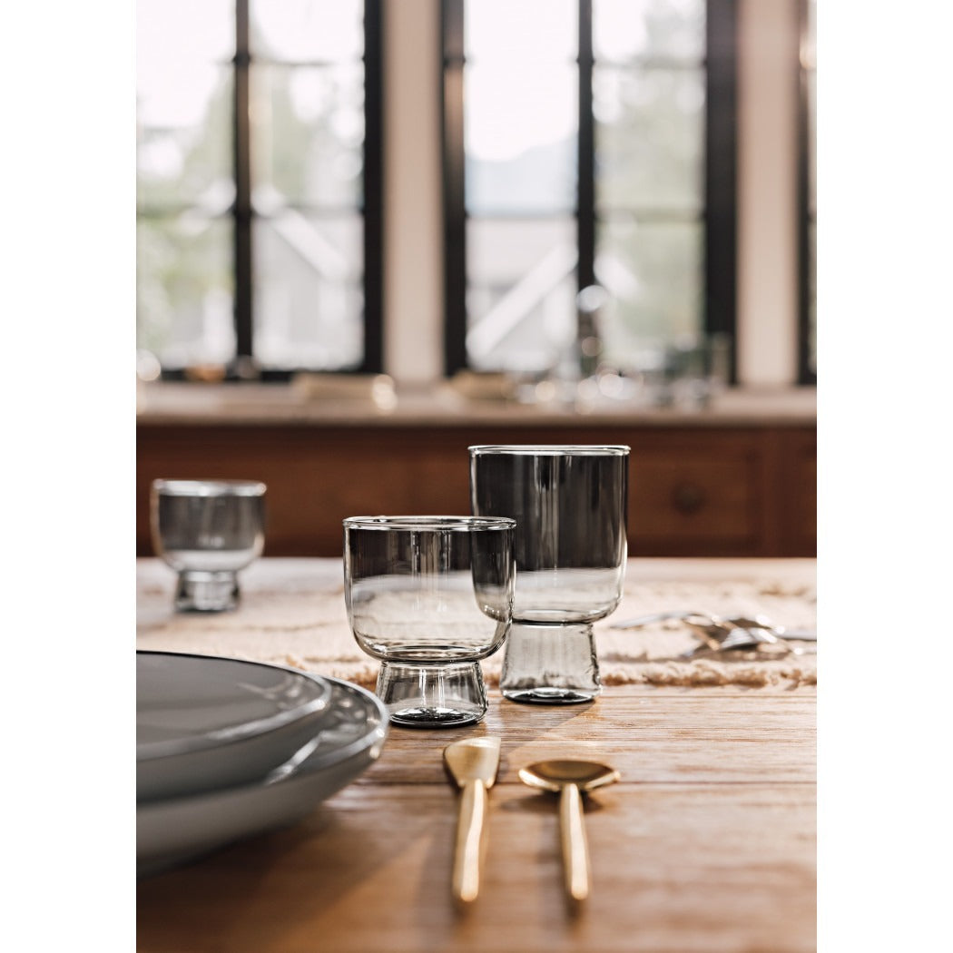 Set of 4 Tumbler 11oz Pedestal Smoke