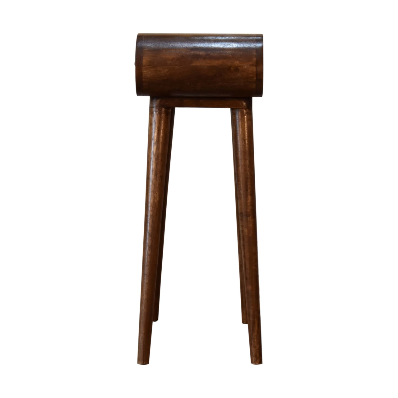 Solid Wood Mini Round Chestnut Console