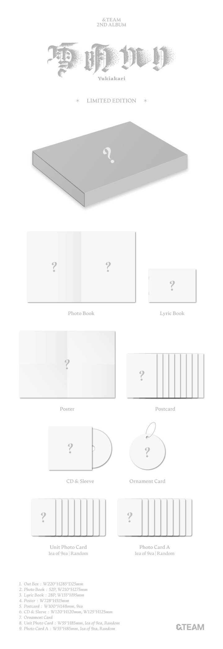 &TEAM 2nd Album - Yukiakari - Osadia Concept Store