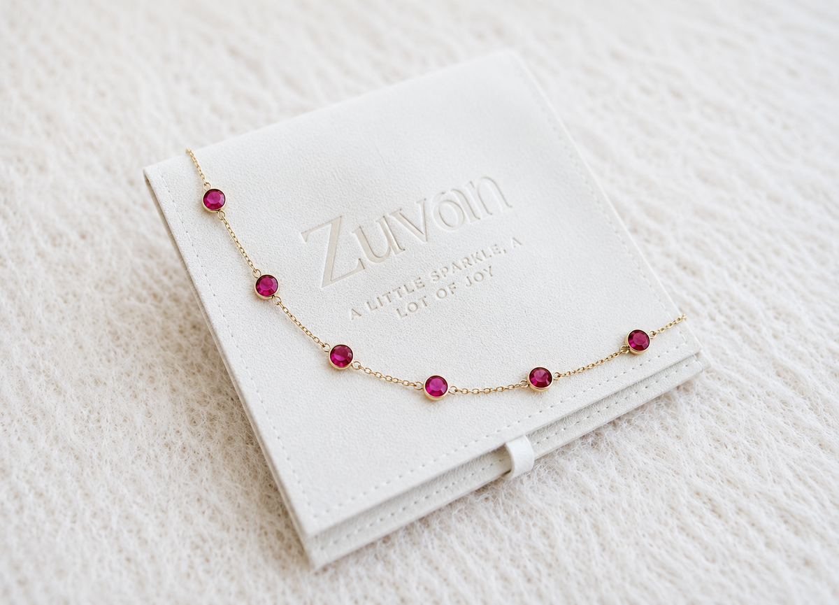 July Birthstone Bracelet: Ruby