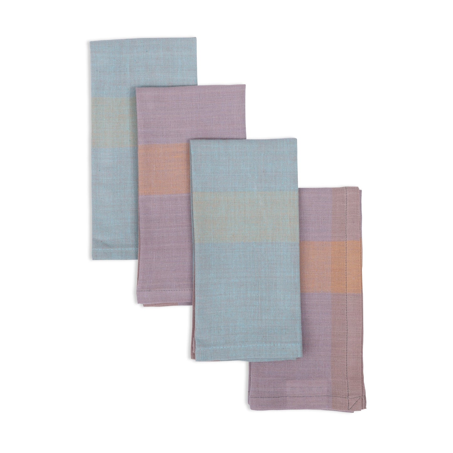YIN YANG Handwoven Napkins - Set of 4. Cotton - Fair Trade - Artisan Made