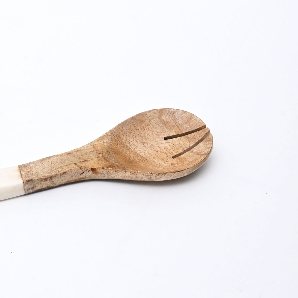 Mango Wood Salad Server Set | Natural Finish