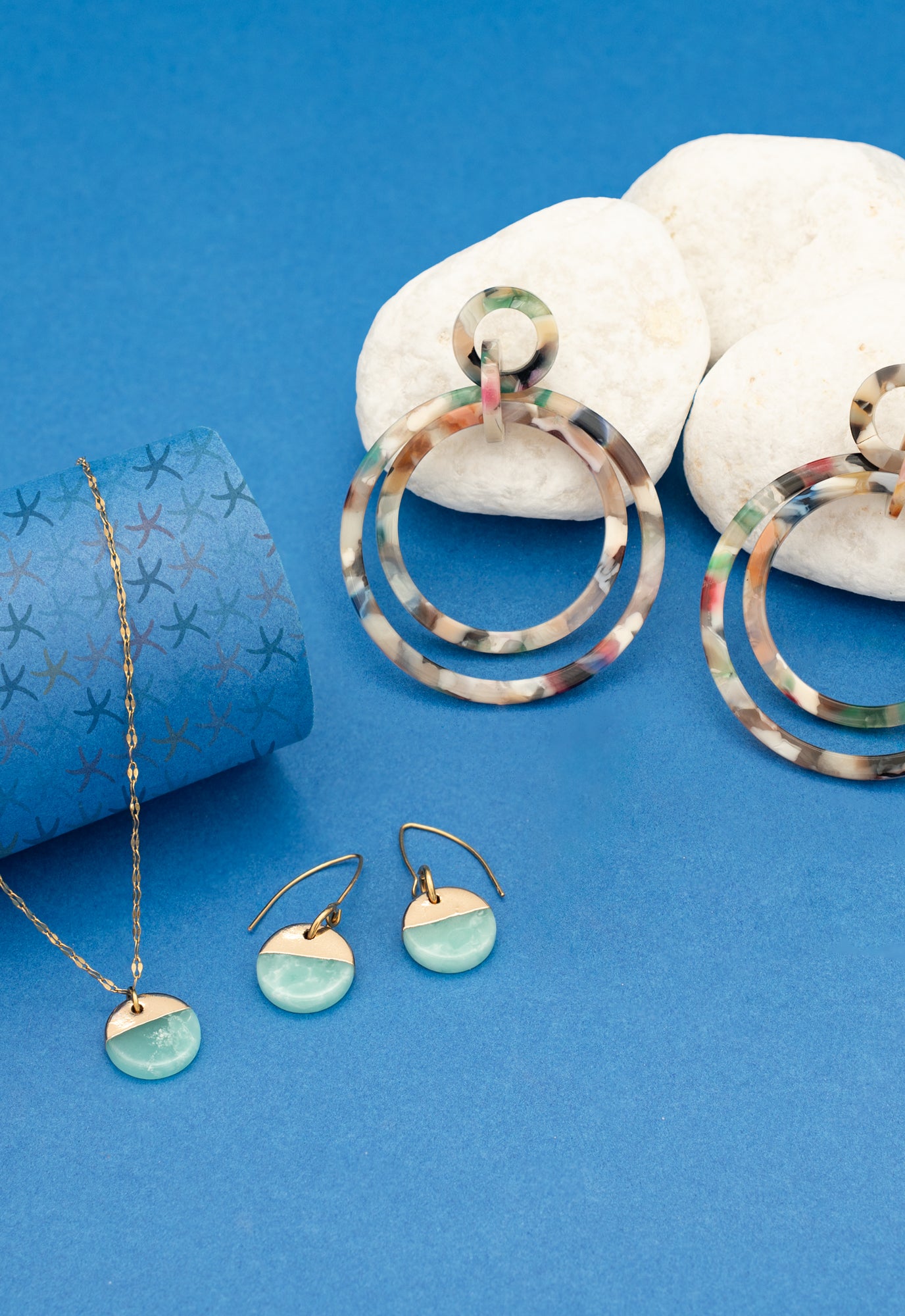 Margot Multicolored Resin Dangle Earrings