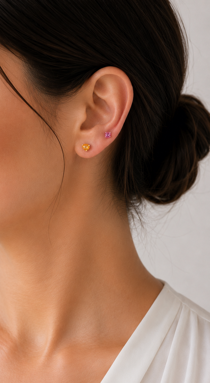 Teardrop Stud Earrings