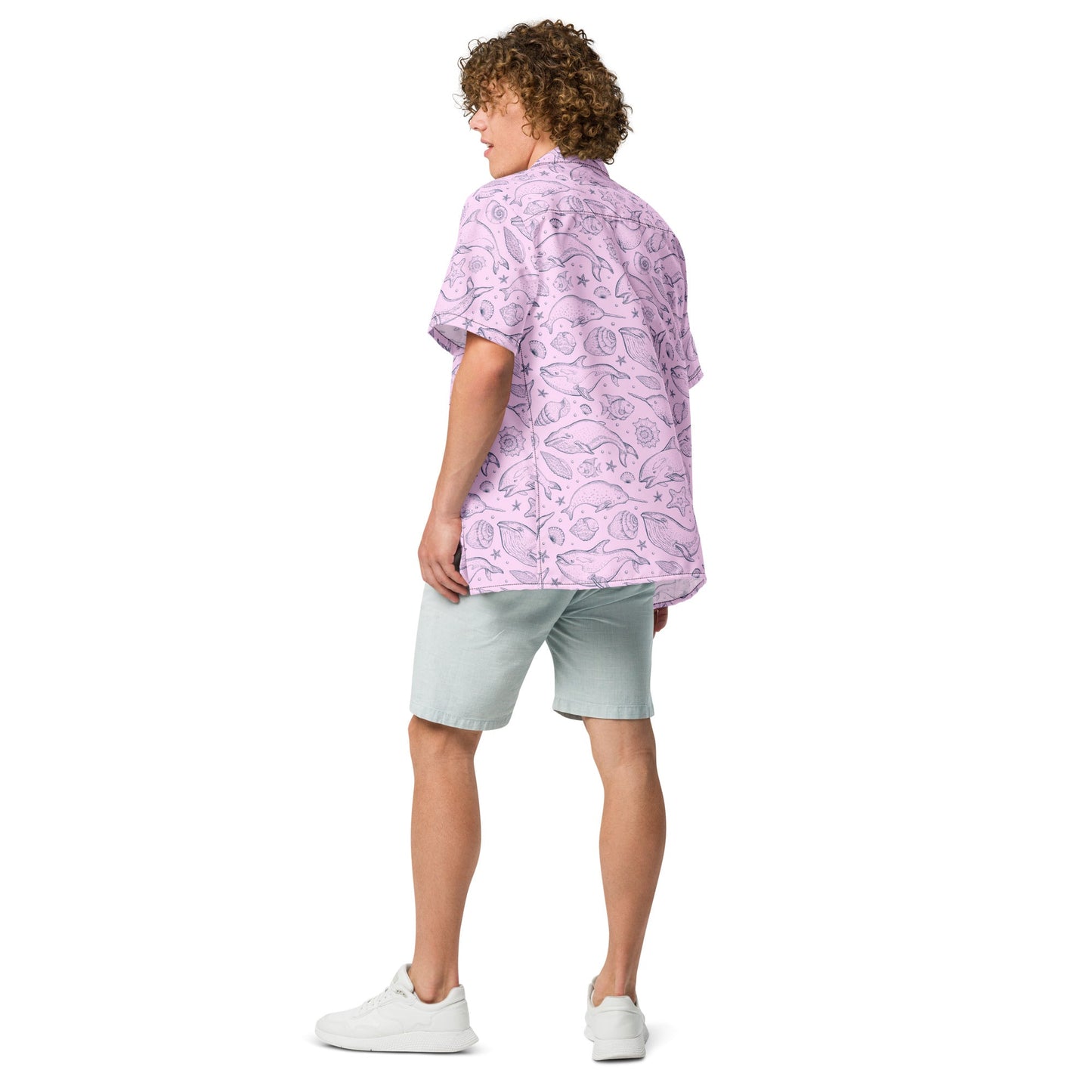 Pink Whale Pod Pattern Hawaiian Shirt – IslandLux Vacation Collection