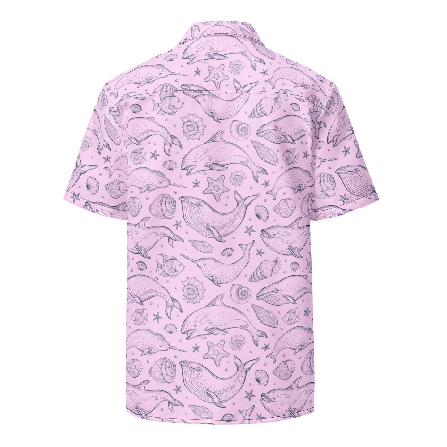Pink Whale Pod Pattern Hawaiian Shirt – IslandLux Vacation Collection
