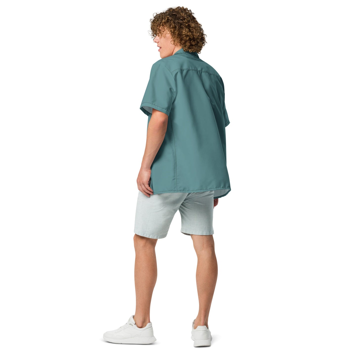 Labelless Ocean Green Button Down Camp Shirt