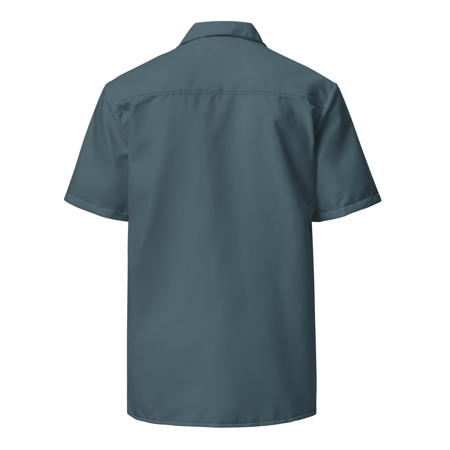 Labelless Stormy Squall Blue Button Down Camp Shirt
