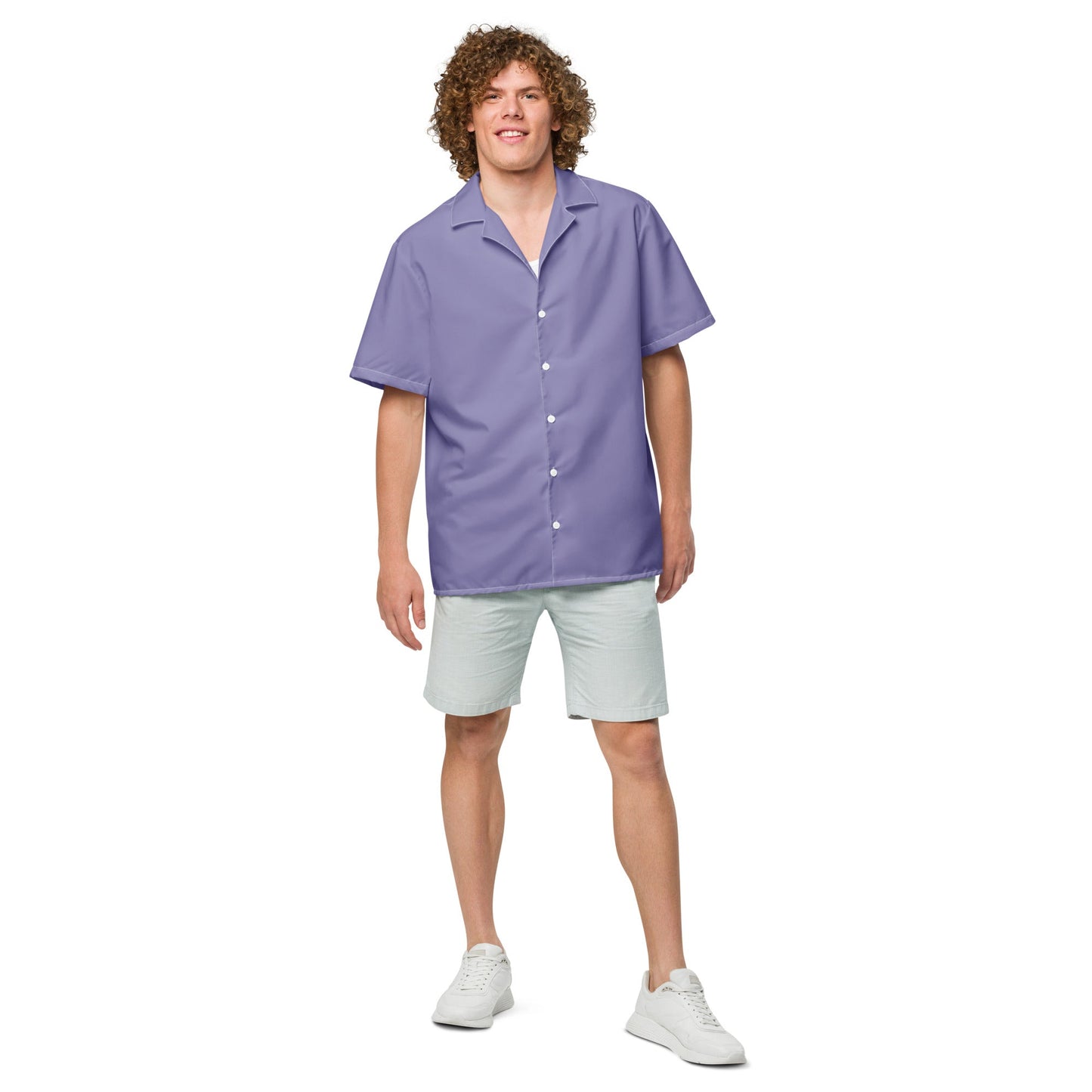 Labelless Urchin Purple Button Down Camp Shirt