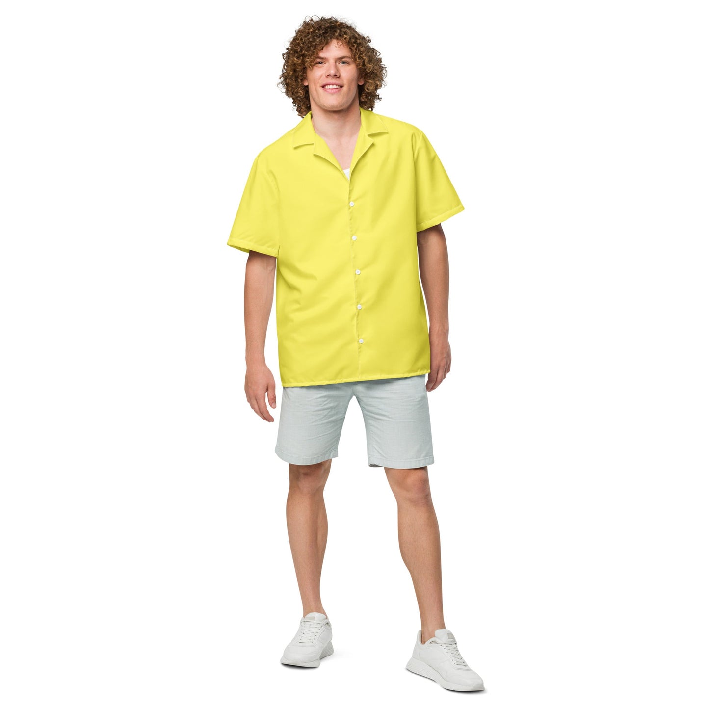 Labelless Banana Yellow Button Down Camp Shirt