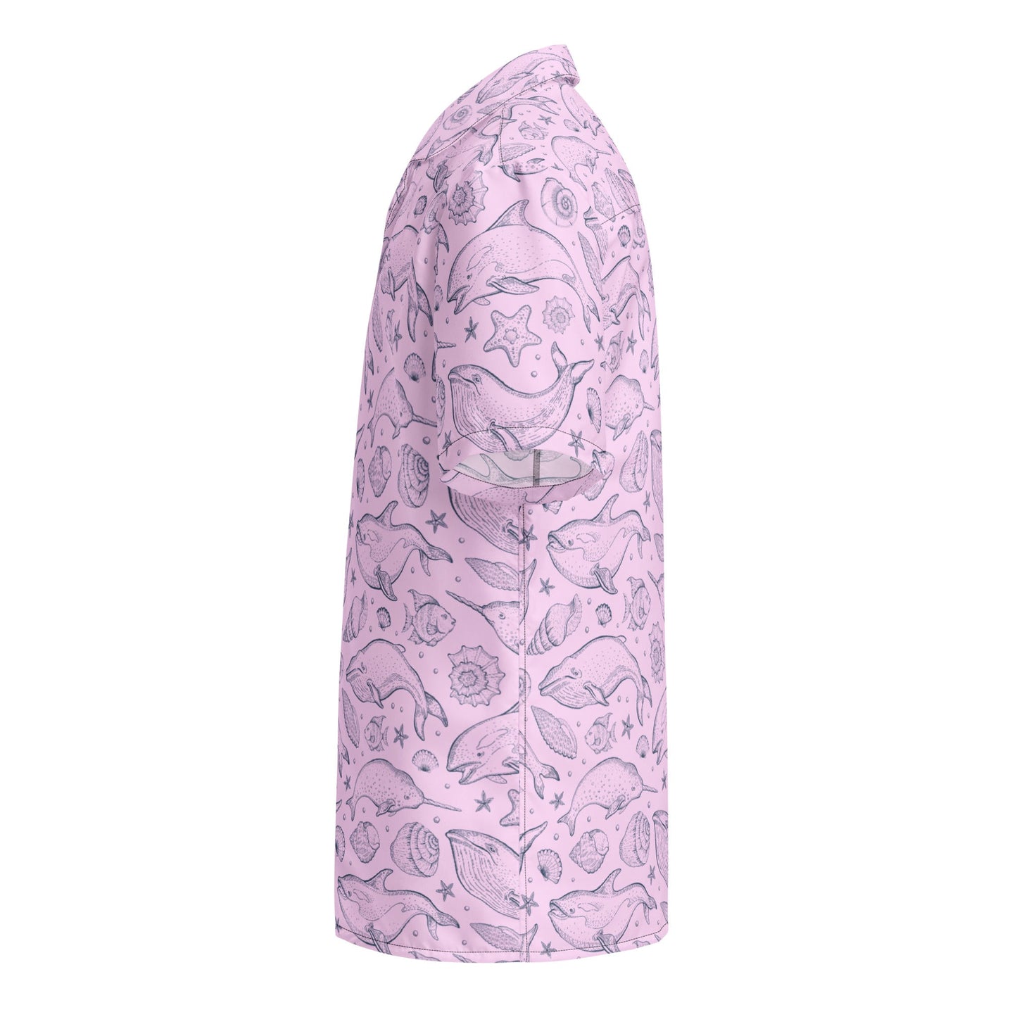 Pink Whale Pod Pattern Hawaiian Shirt – IslandLux Vacation Collection
