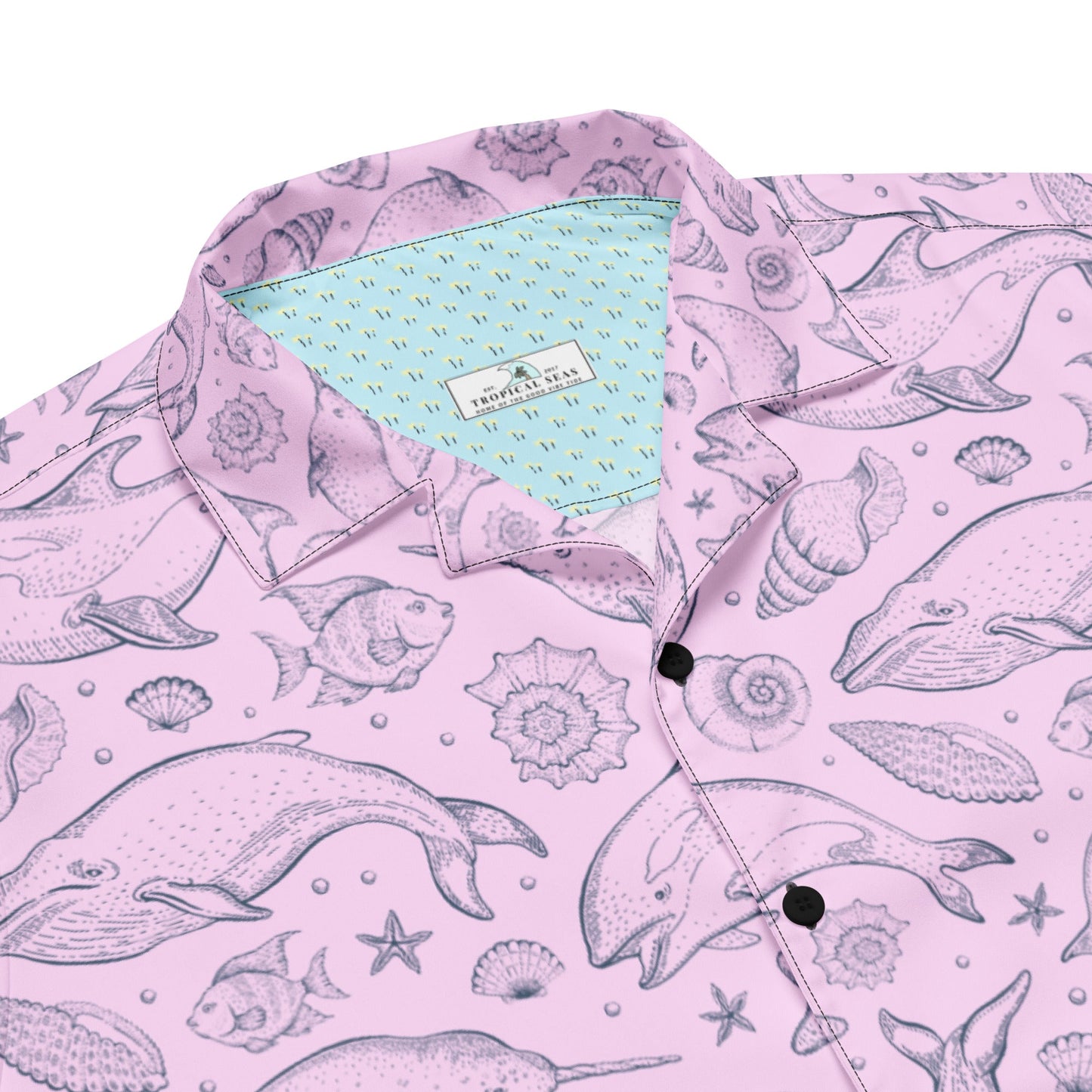 Pink Whale Pod Pattern Hawaiian Shirt – IslandLux Vacation Collection