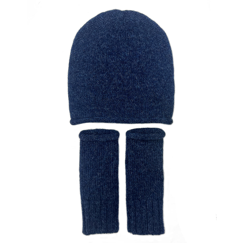 Navy Essential Knit Alpaca Beanie