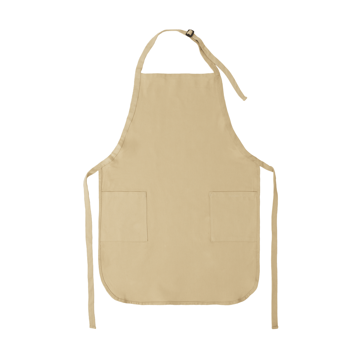Apron with Patch Pockets Adjustable Neck Strap With Buckle