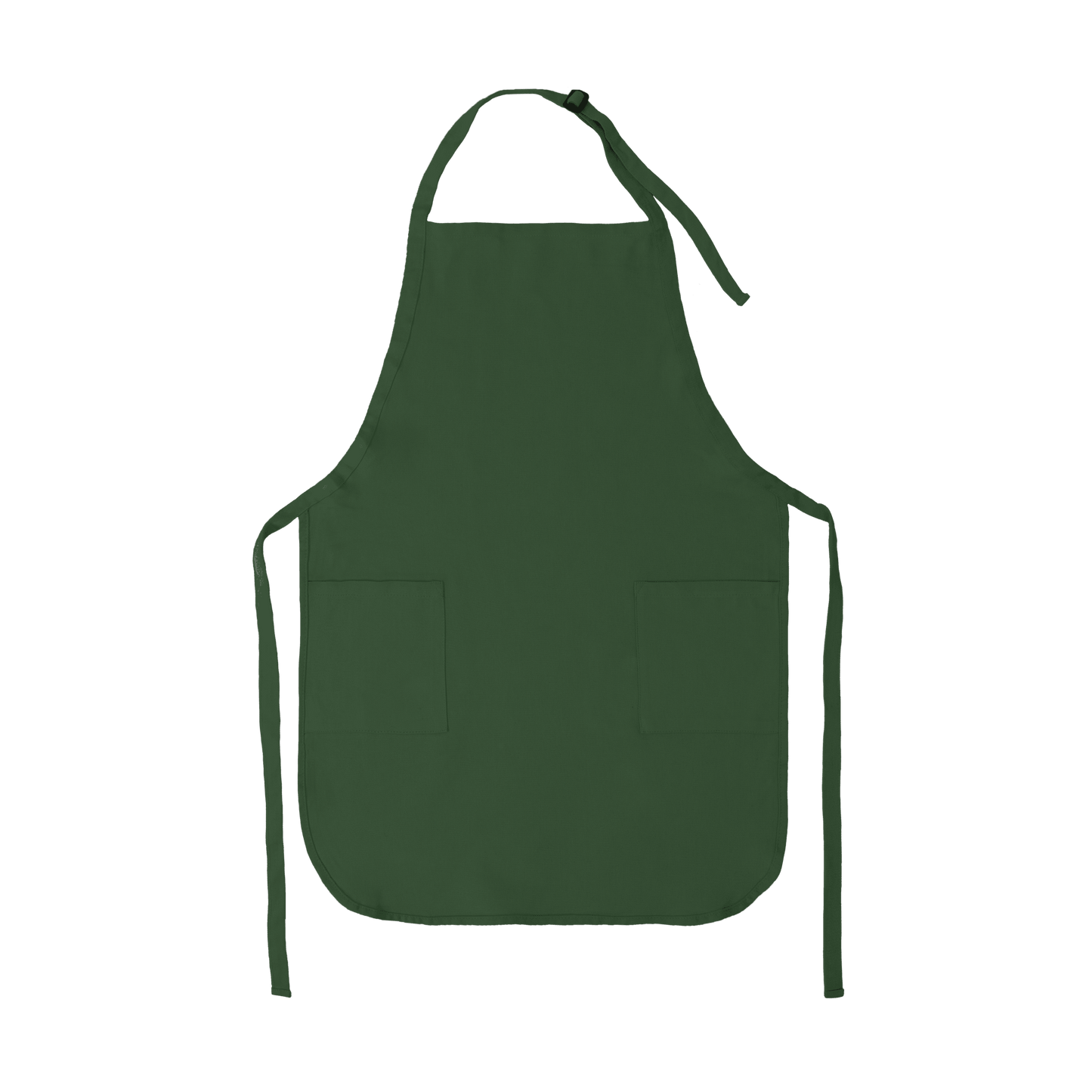 Apron with Patch Pockets Adjustable Neck Strap With Buckle