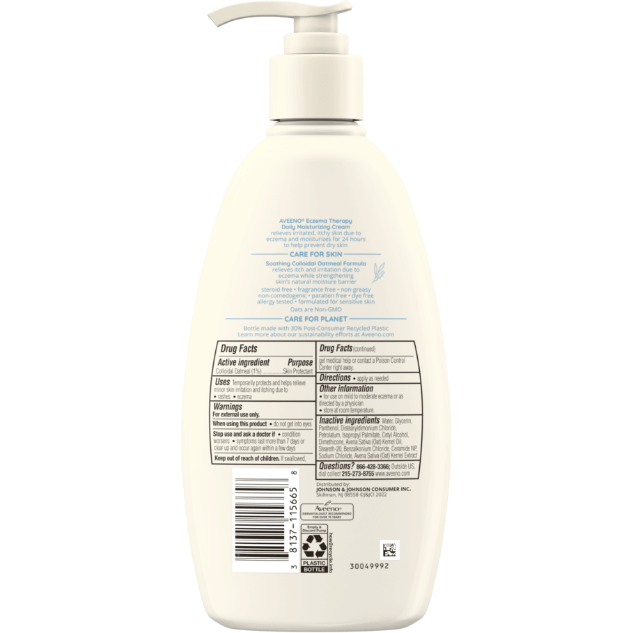 Aveeno Active Naturals Eczema Therapy Moisturizing Cream, 12 fl oz