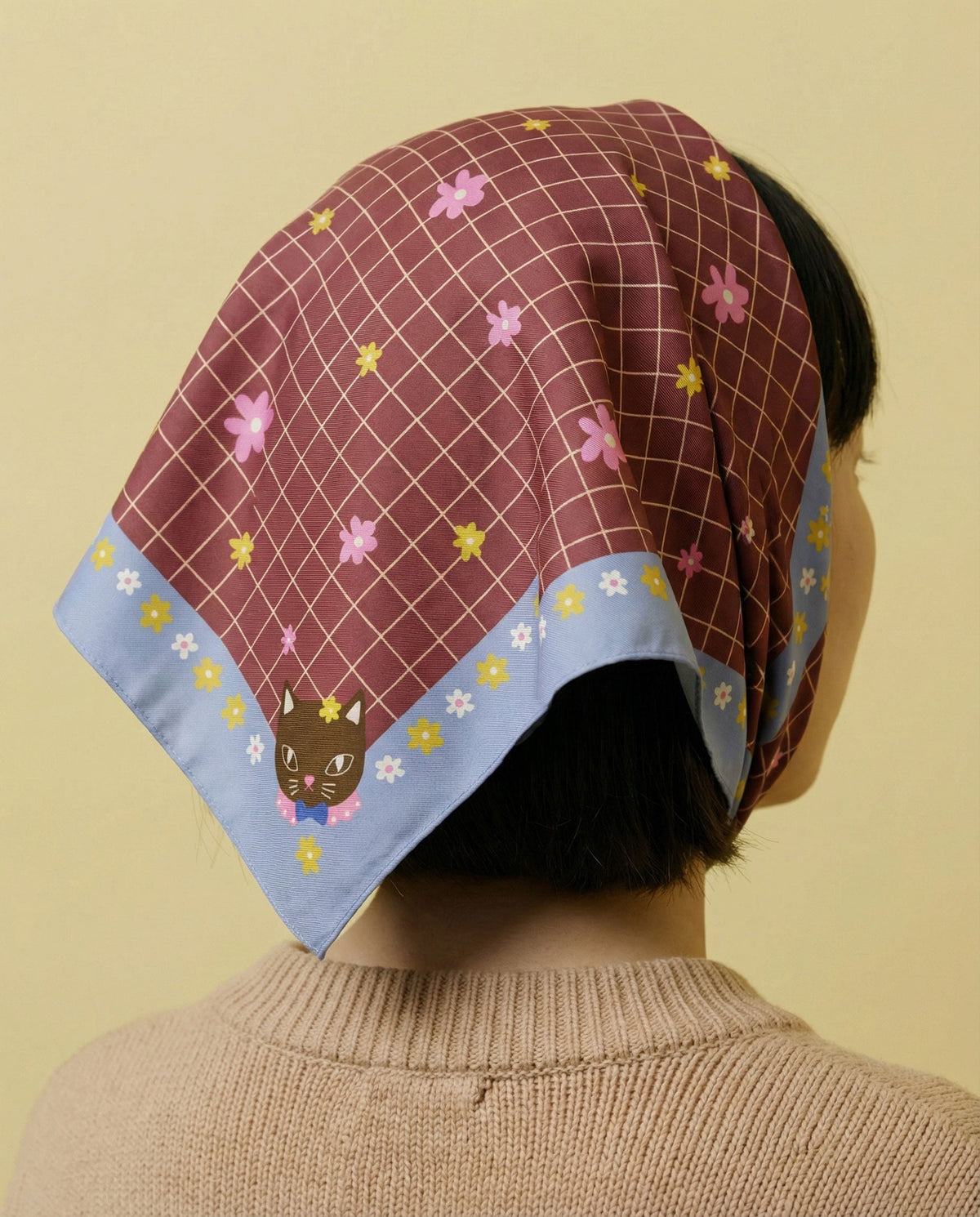 Chat au Chocolat Cotton Silk Bandana