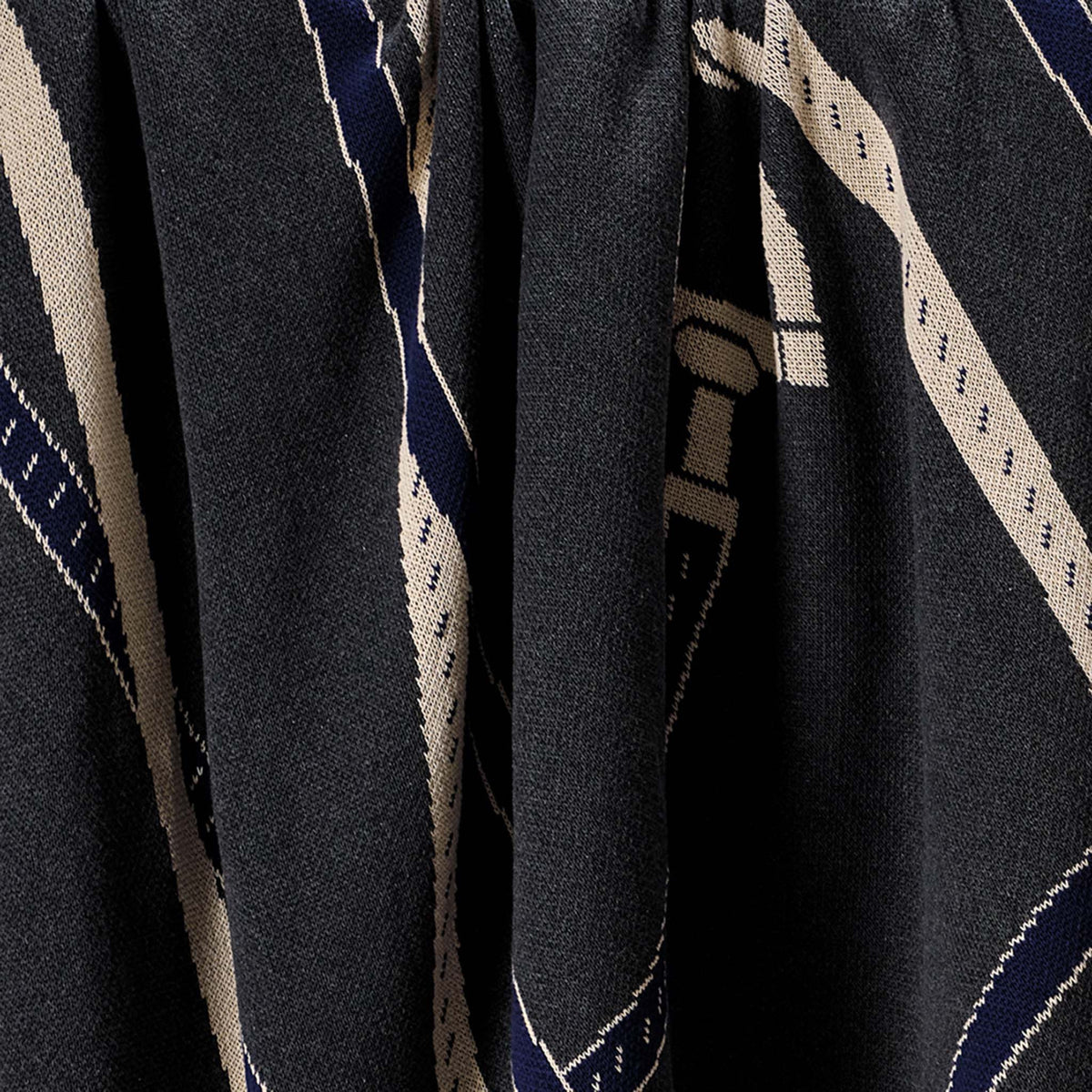 Equestrian Tack - Cotton Sustainable Knit Patterned Throw Blanket