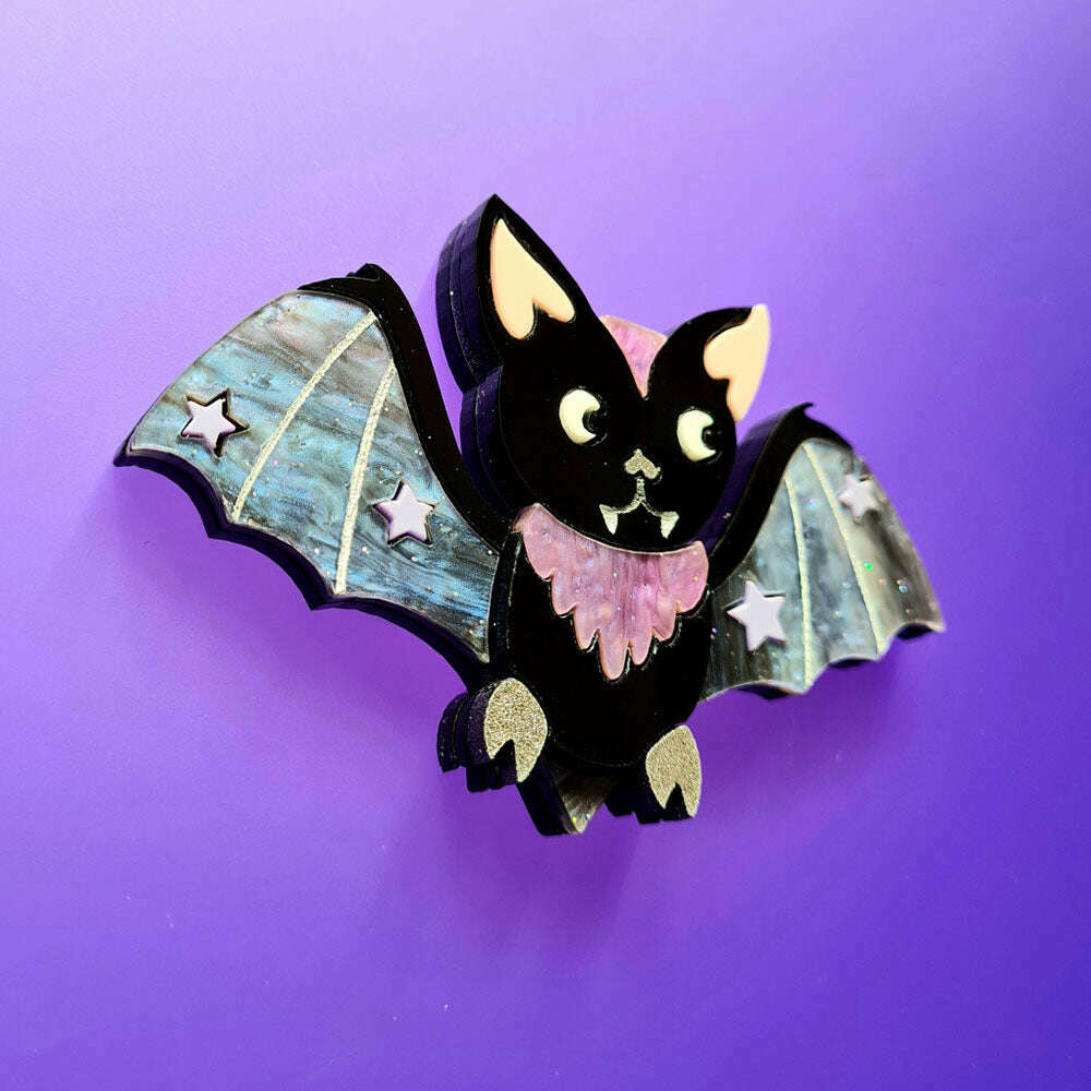 Baby Bat Necklace by Cherryloco