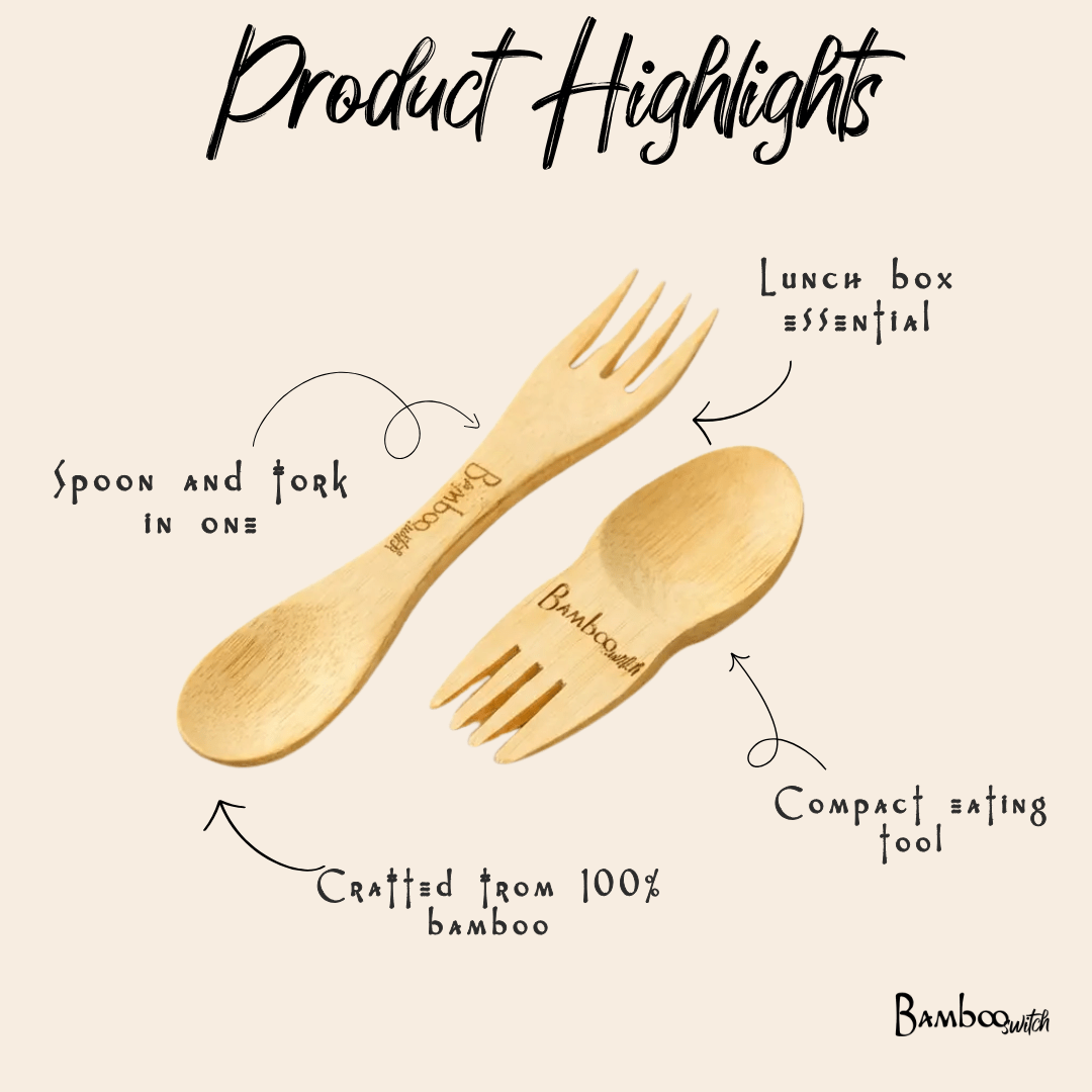 Bamboo Spork Utensil