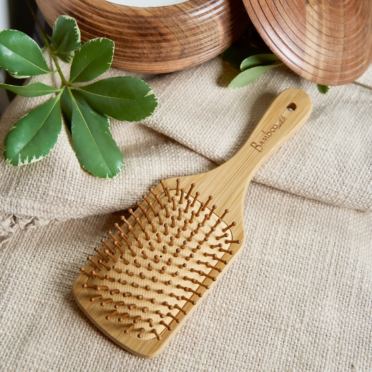 Bamboo Paddle Hair Brush | Classic Handle