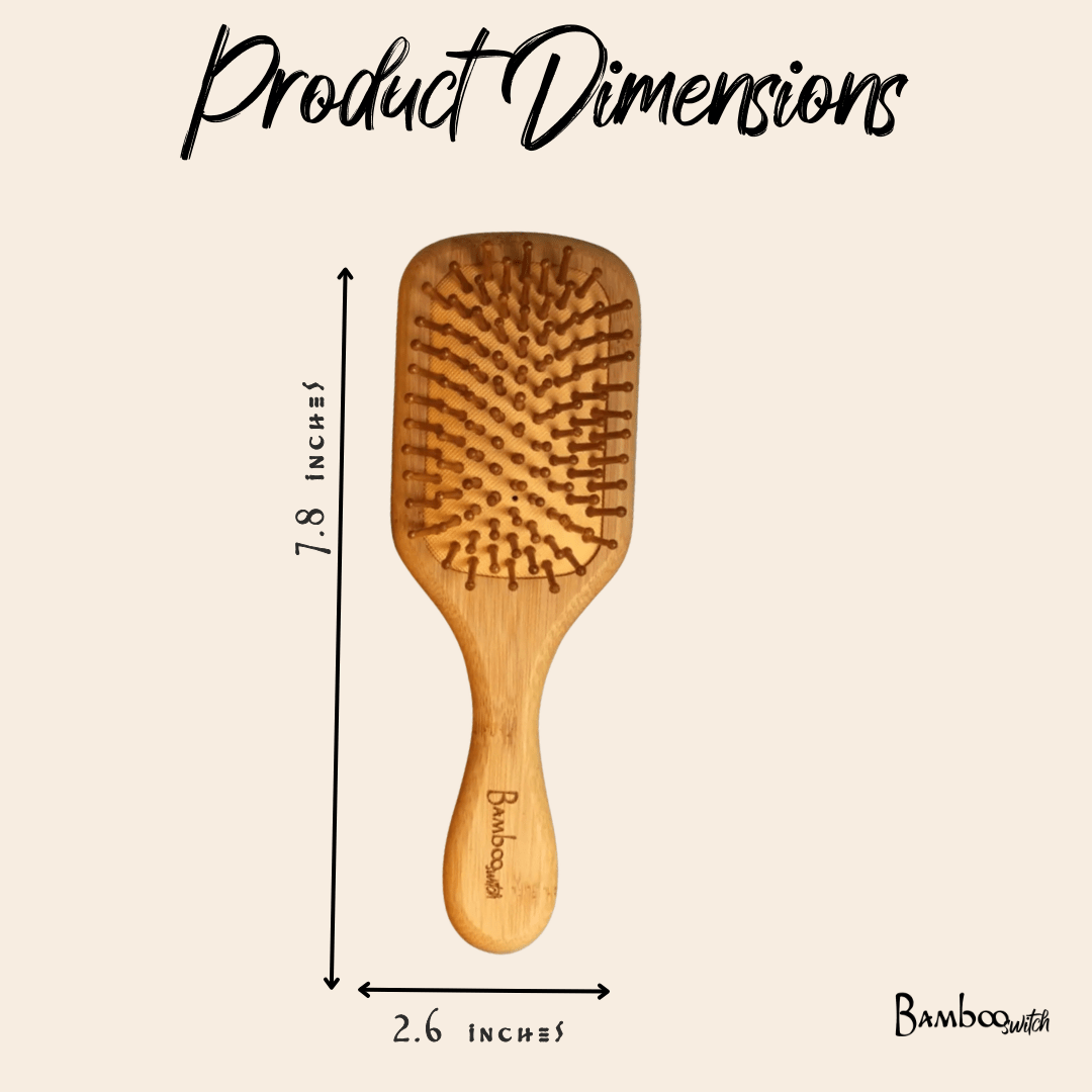 Bamboo Paddle Hair Brush for Kids