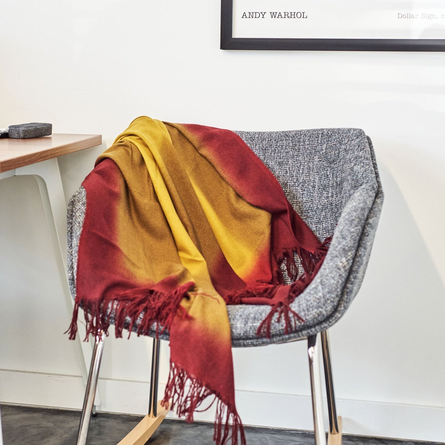Marigold Merino Ombre Handloom Throw
