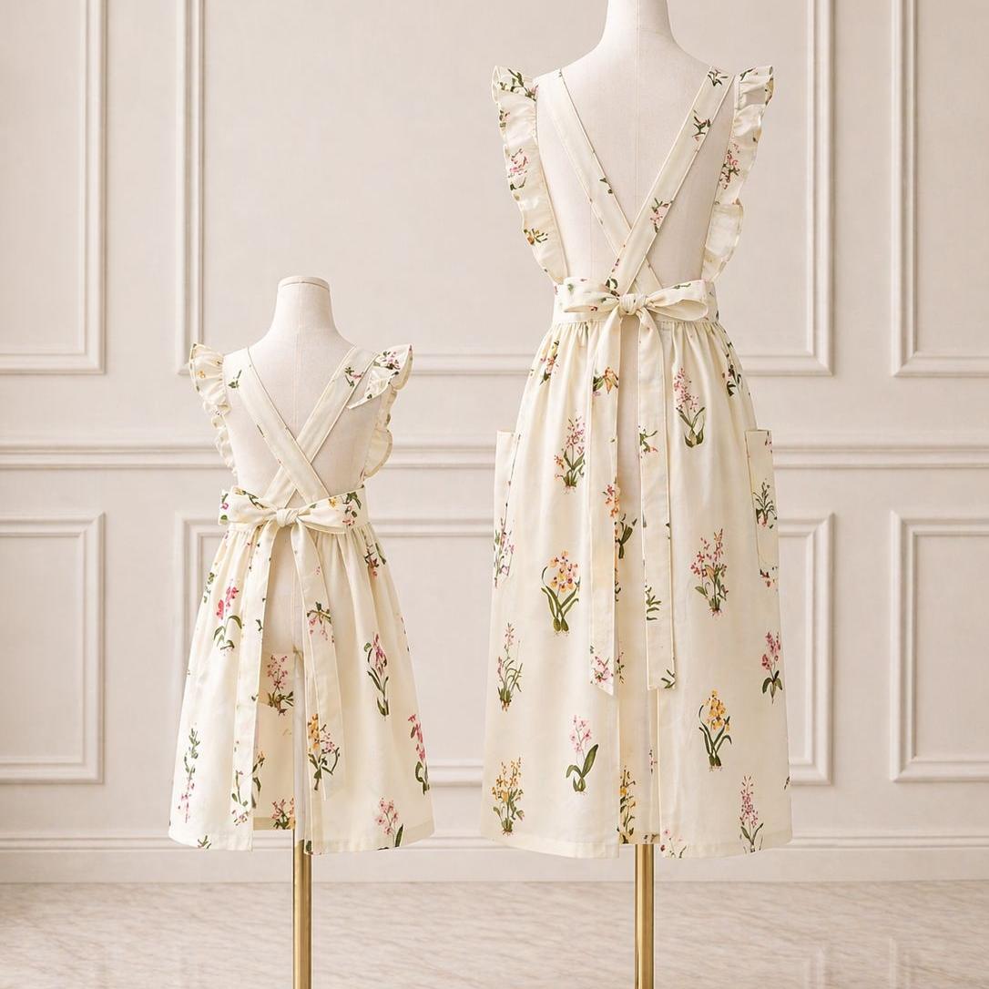Botanical Orchid Little Hostess Apron