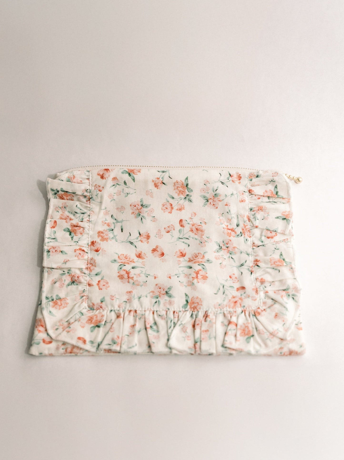 Vintage-Inspired Floral Pouch- Peony Charm