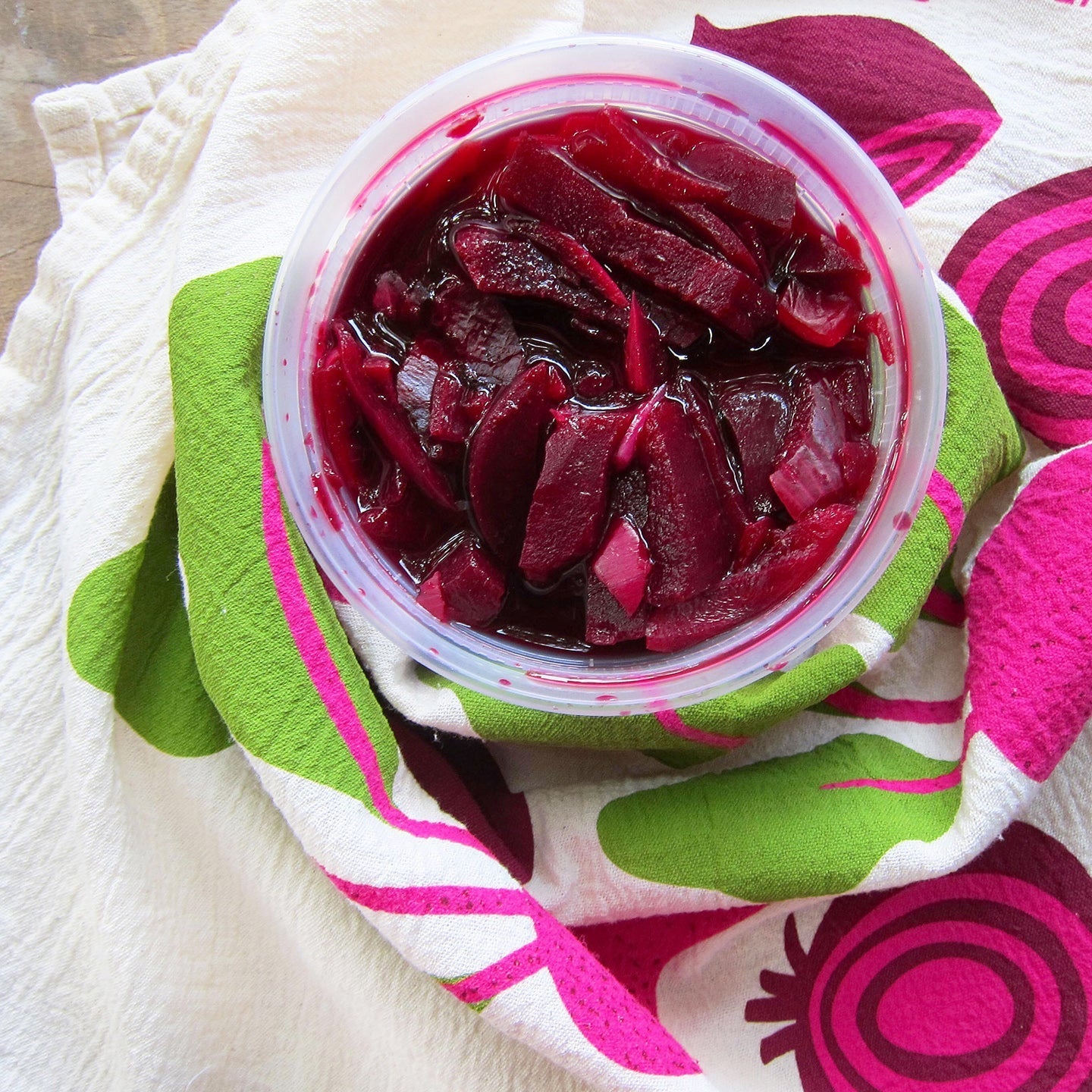 Beet Dish Towel + Sponge Cloth Gift Set