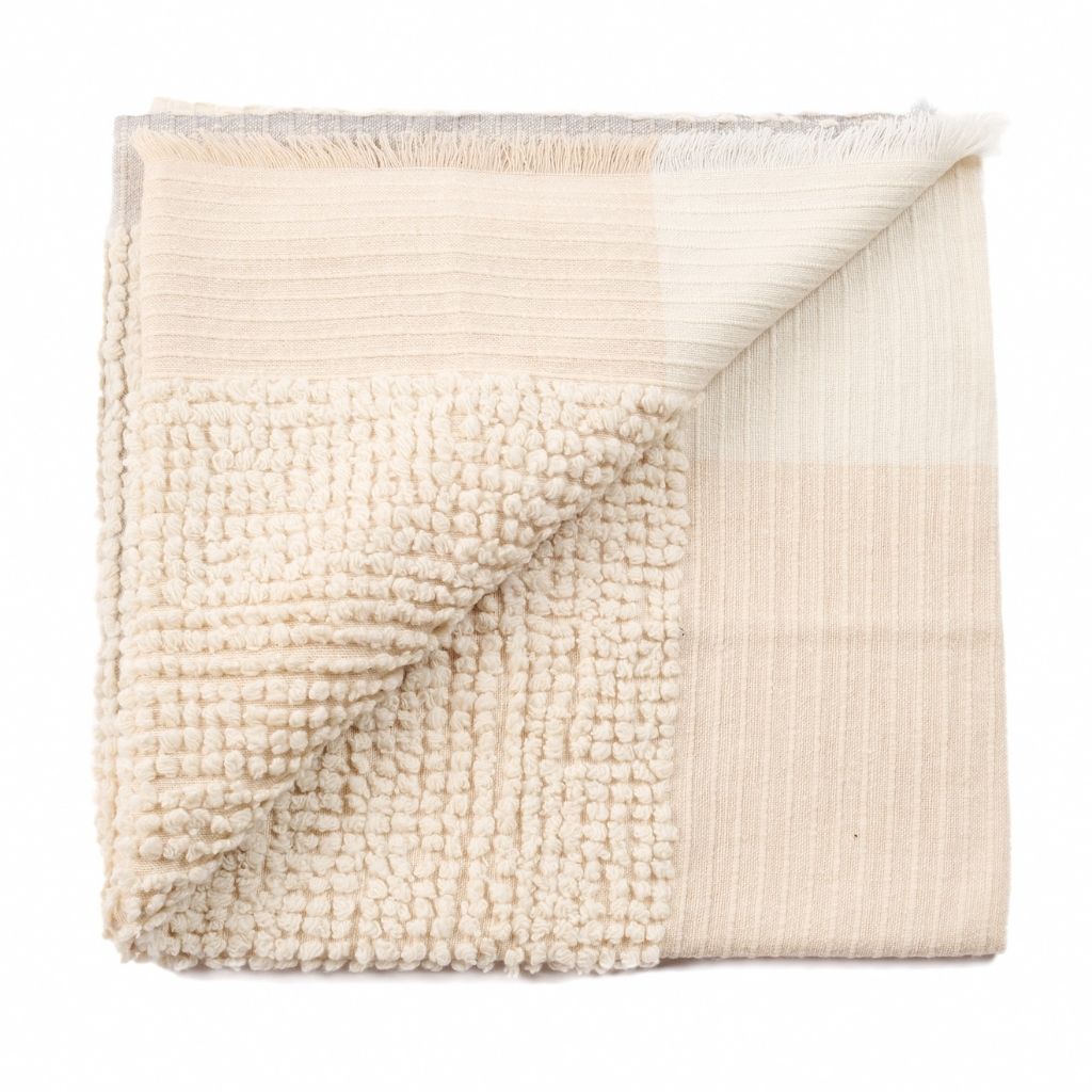 Butterscotch Handloom Hand Knotted Textured Plush Merino Throw