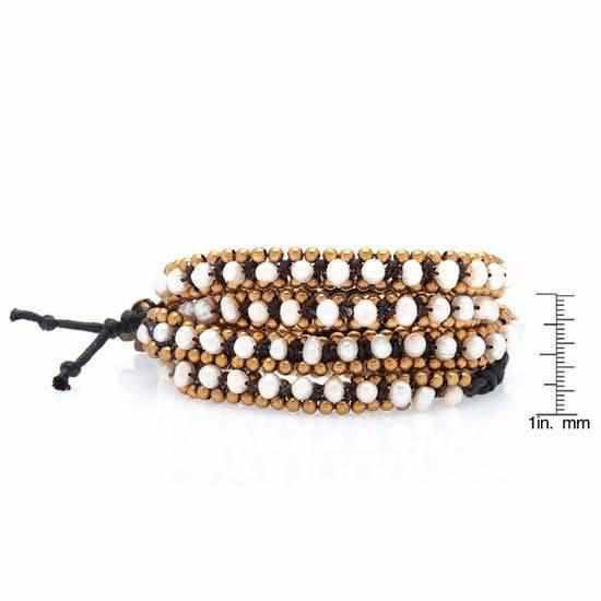 Brass Bead Five Wrap Bracelet - Thailand