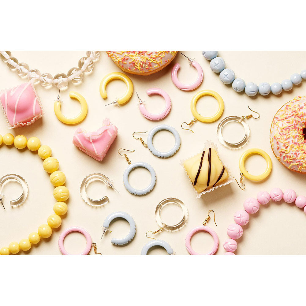 Lemon Heavy Carve Hoop Earrings by Splendette